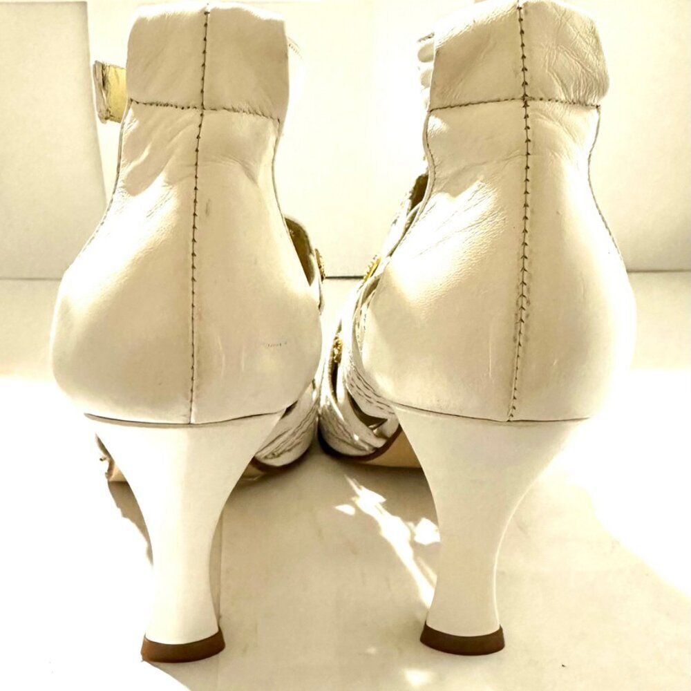 Vintage Italian Leather Tre In High Heel Pumps Size 6 EU 36.5 - Picture 4 of 8